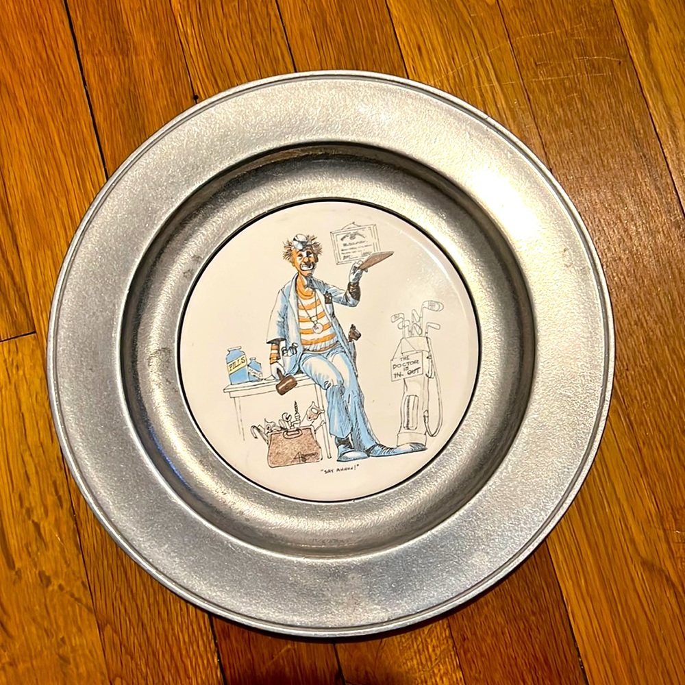 Wilton Columbia Pa. Clown Doctor, Say Ahhh! Plate